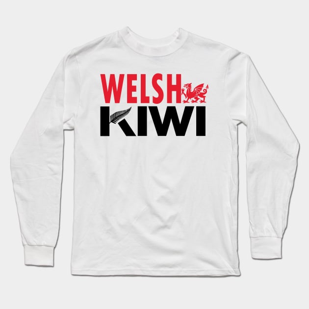 Welsh Kiwi (for light backgrounds) Long Sleeve T-Shirt by honeythief